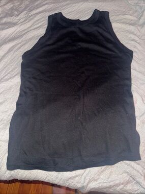 a new day Black Ribbed Sleeveless Tank